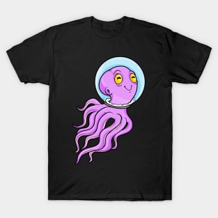 Octopus as Astronaut in Space T-Shirt